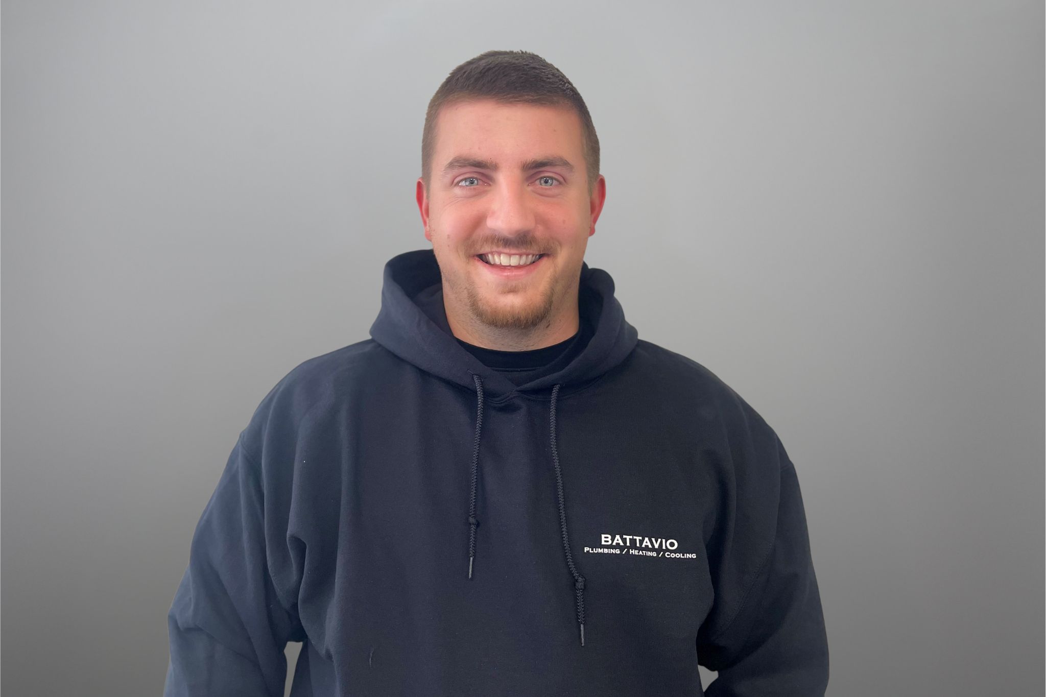 Battavio Plumbing Heating and Cooling Technician performing HVAC services, ensuring efficient cooling system maintenance and repairs in Chester County, PA
