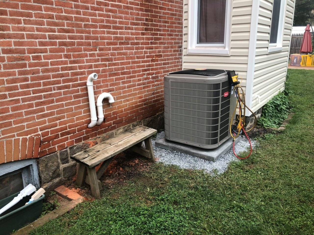 Heating Installation Service Brand new heating unit after heating installation service by Battavio in a Chester County home.